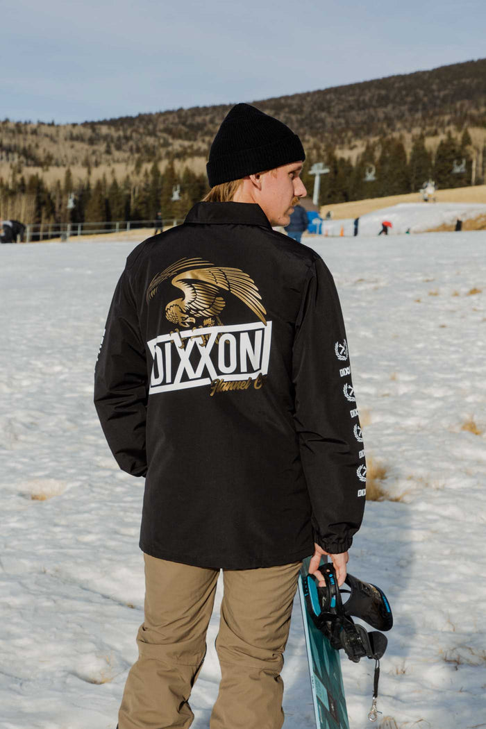 Golden Eagle Coaches Jacket - White & Gold / Black