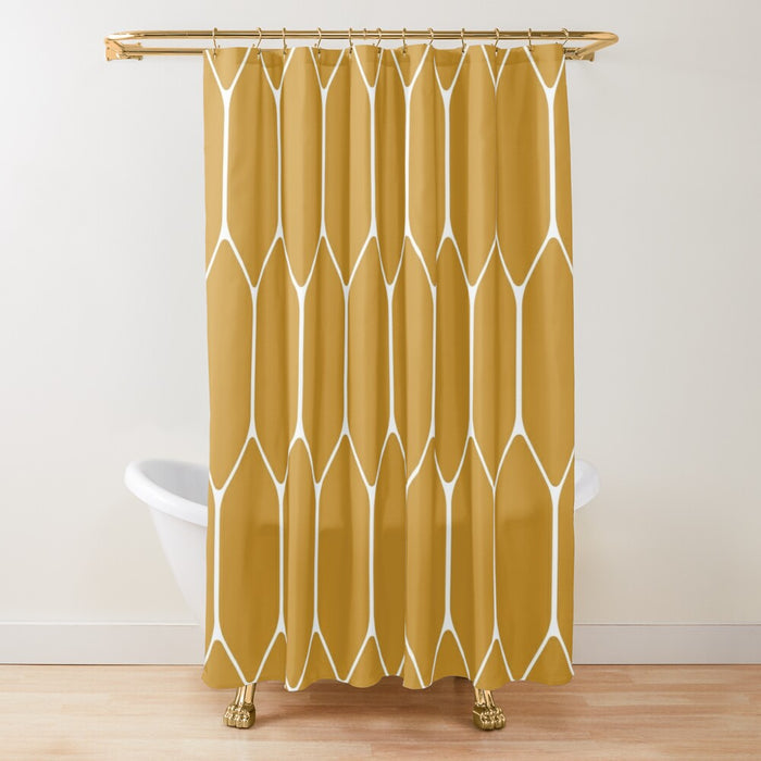 Golden Mustard Shower Curtain