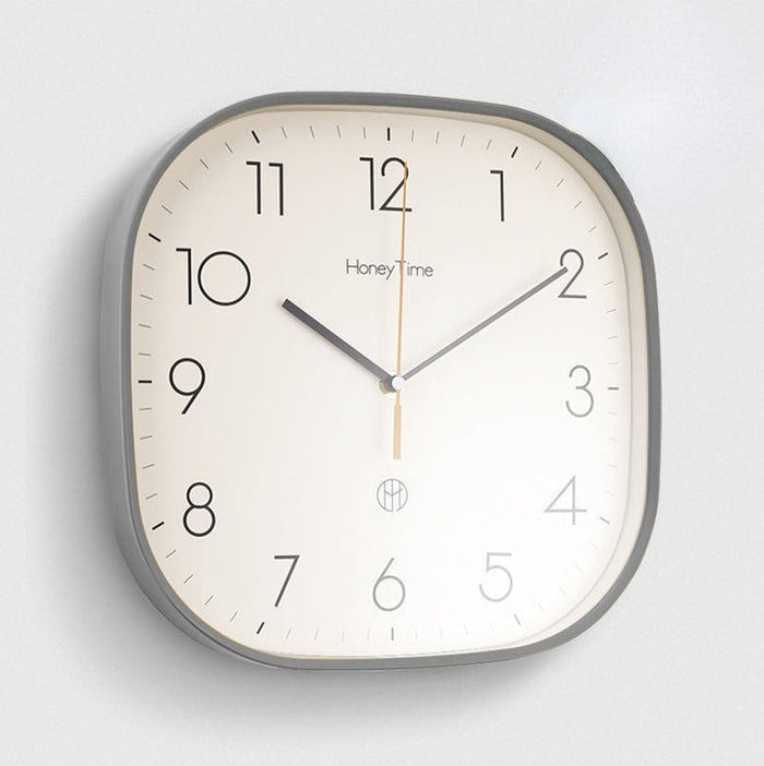 Gray Square Wall Clock