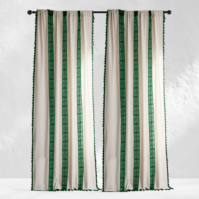 Green Crochet Curtains