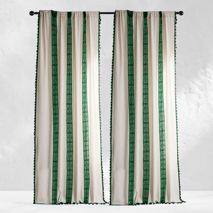 Green Crochet Curtains