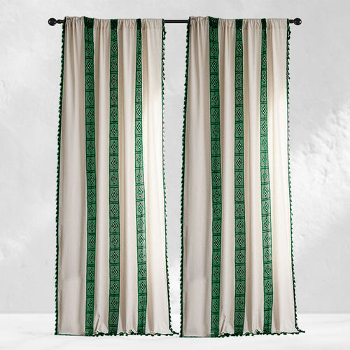 Green Crochet Curtains