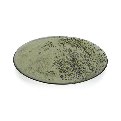 Dotted Glass Plate - Green - Tableware by Carlyle Avenue