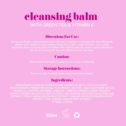 Green Tea & Vitamin E Cleansing Balm - Give Me Cosmetics