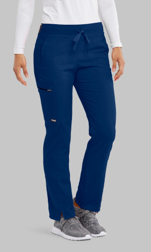 Grey's Anatomy Spandex Kim 3-Pocket Mid Rise Straight Leg Cargo Scrub Pants