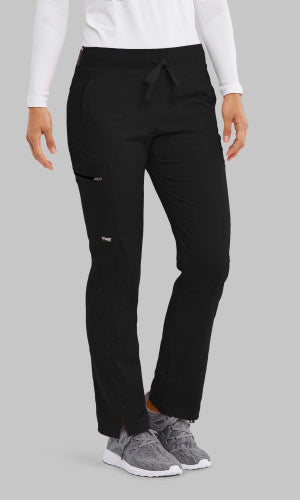 Grey's Anatomy Spandex Kim 3-Pocket Mid Rise Straight Leg Cargo Scrub Pants