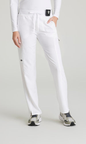 Grey's Anatomy Spandex Kim 3-Pocket Mid Rise Straight Leg Cargo Scrub Pants