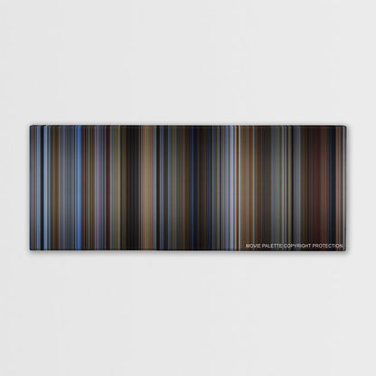 Groundhog Day color palette canvas print: thousands of thin vertical stripes of color