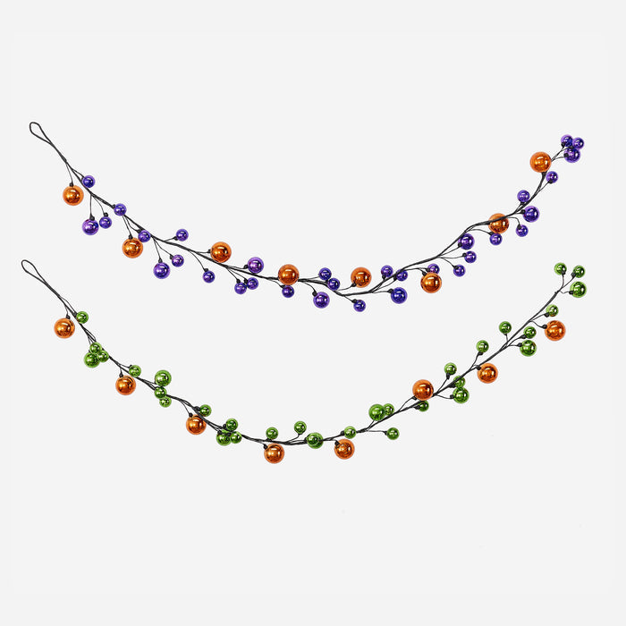 Halloween Ball Garland, Set of 2 Assorted
