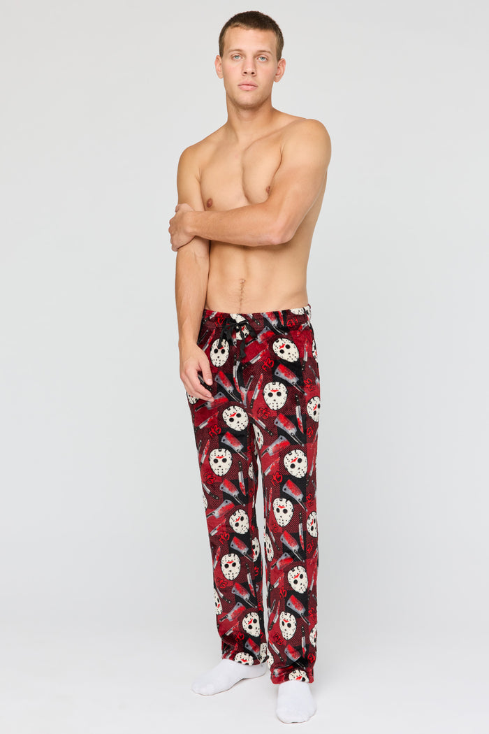 Halloween Print Plush Pajama Pant