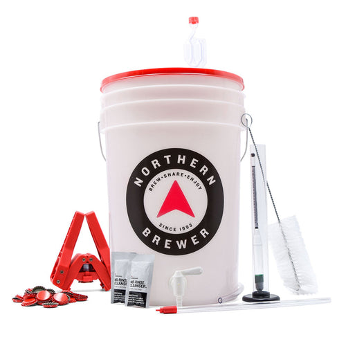 The contents of the Hard Cider Essential Equipment Kit