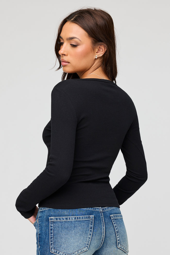 Henley Long Sleeve Top