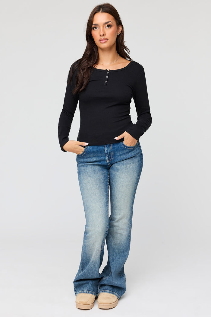 Henley Long Sleeve Top