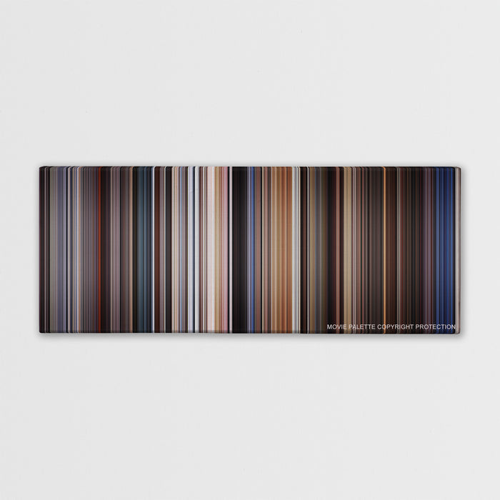 Highlander color palette canvas print: thousands of thin vertical stripes of color