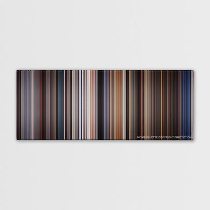Highlander color palette canvas print: thousands of thin vertical stripes of color