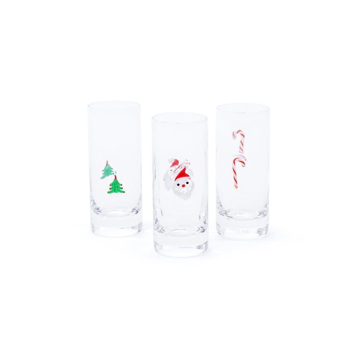 Holiday Celebration Shot Glass - 3 Assorted Designs