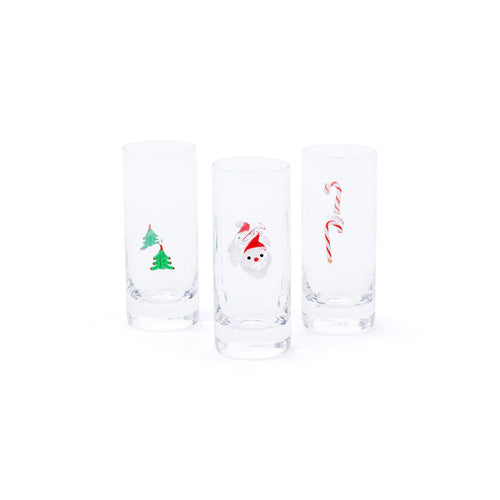 Holiday Celebration Shot Glass - 3 Assorted Designs