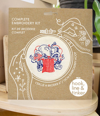 Hook, Line & Tinker | Octopus Knitting Complete Embroidery Kit