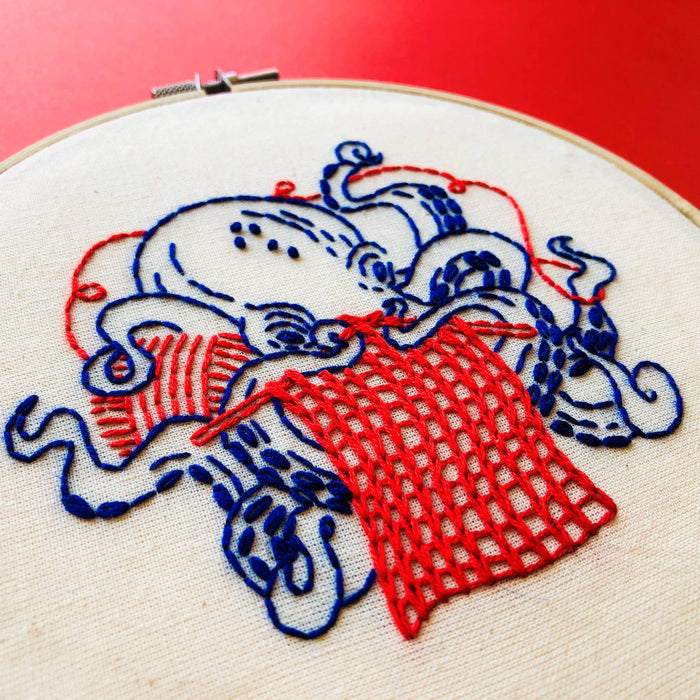 Hook, Line & Tinker | Octopus Knitting Complete Embroidery Kit