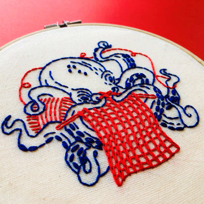 Hook, Line & Tinker | Octopus Knitting Complete Embroidery Kit