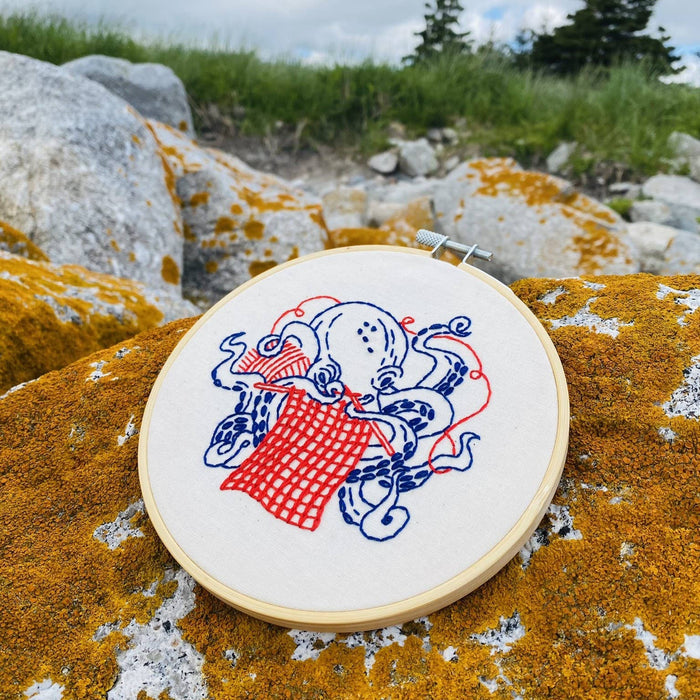 Hook, Line & Tinker | Octopus Knitting Complete Embroidery Kit