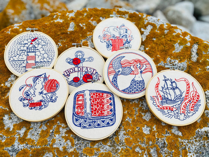Hook, Line & Tinker | Octopus Knitting Complete Embroidery Kit
