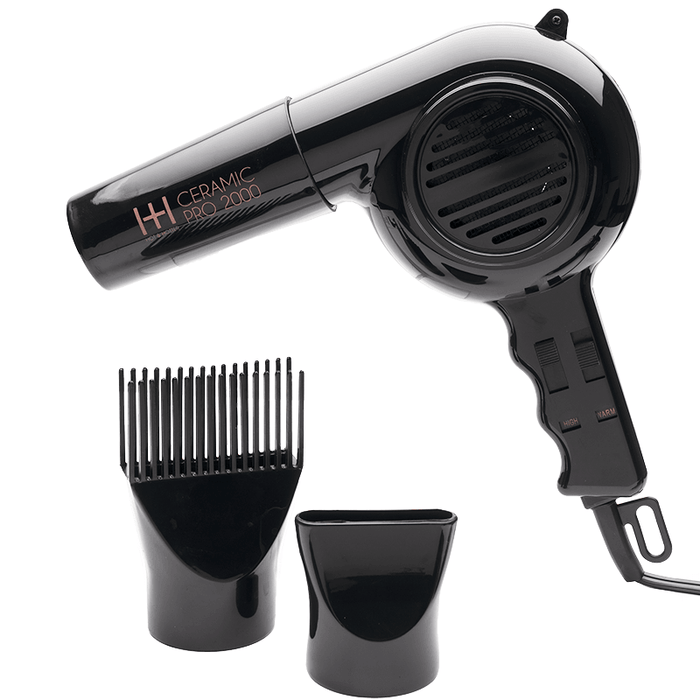 Hot & Hotter Ceramic Pro-2000 Dryer, 1 Count, Black