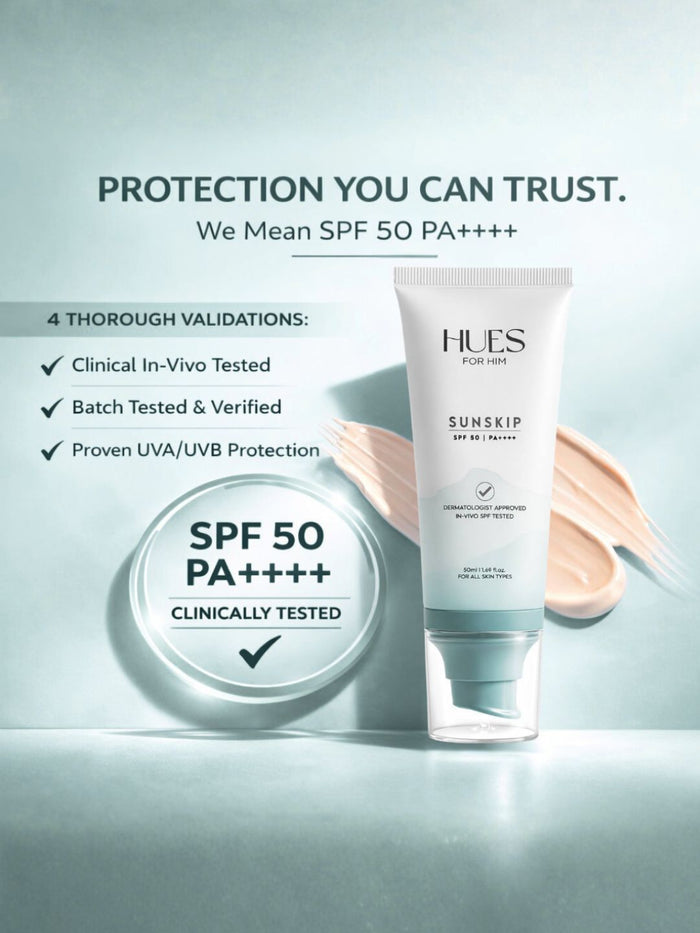 Hues For Him SunSkip Sunscreen SPF 50 PA++++ (50ml)
