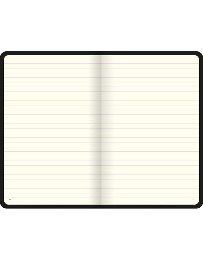 Icon Book Ruled Notebook Black#color_black