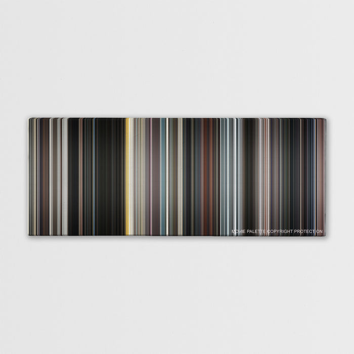 Iron Man color palette canvas print: thousands of thin vertical stripes of color