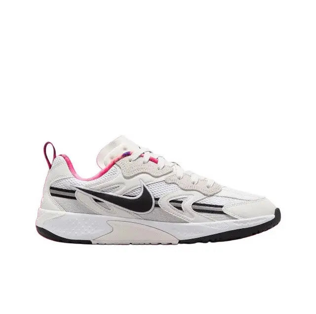 Nike Jam sneakers: white upper, black swoosh, pink lace accents