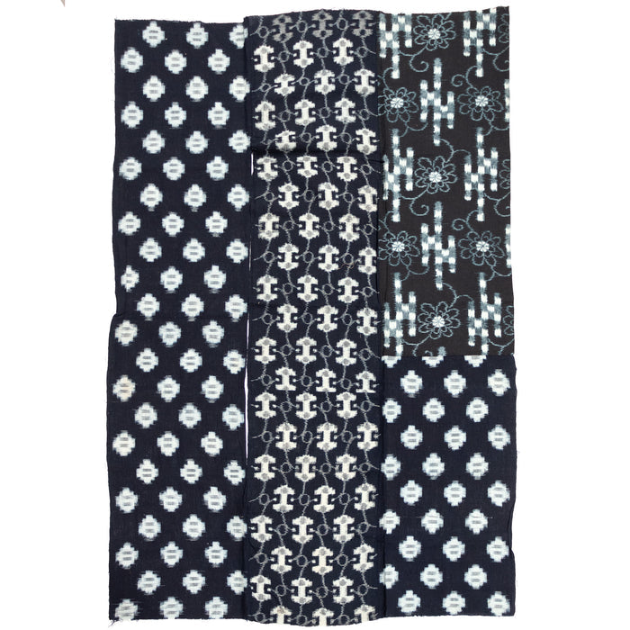 Japanese Indigo Kasuri Ikat 3 Panel Futonji