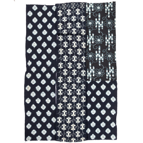 Japanese Indigo Kasuri Ikat 3 Panel Futonji