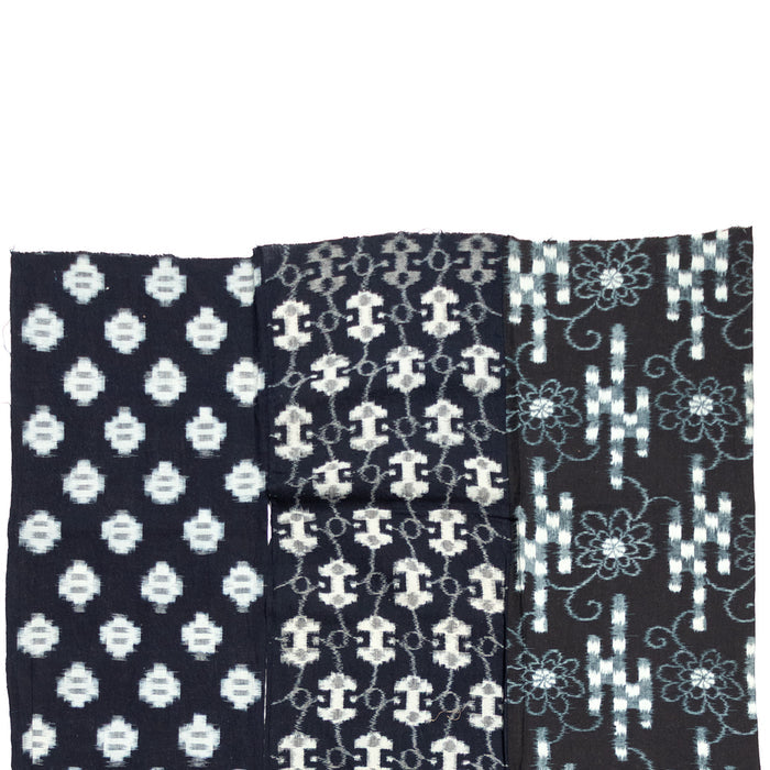 Japanese Indigo Kasuri Ikat 3 Panel Futonji