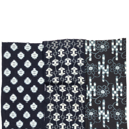 Japanese Indigo Kasuri Ikat 3 Panel Futonji