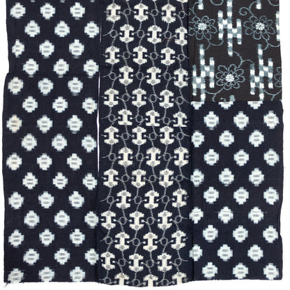 Japanese Indigo Kasuri Ikat 3 Panel Futonji