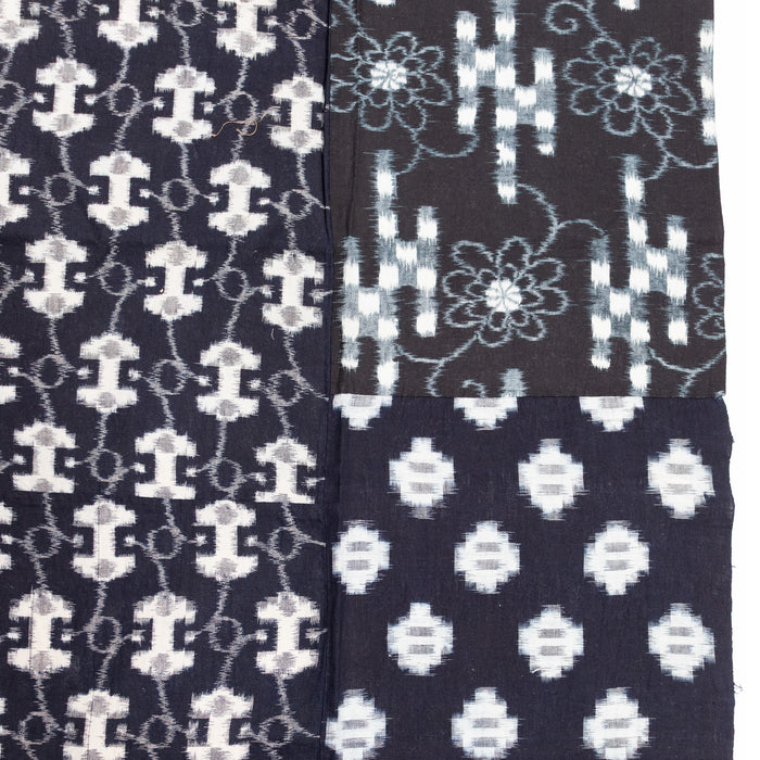 Japanese Indigo Kasuri Ikat 3 Panel Futonji