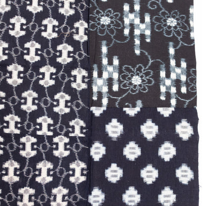 Japanese Indigo Kasuri Ikat 3 Panel Futonji
