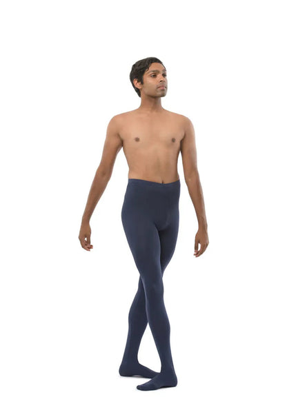 Ballet Rosa mens footed tights in navy blue