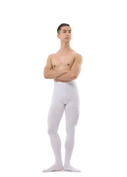 Ballet Rosa mens Jeremy footed tights in white