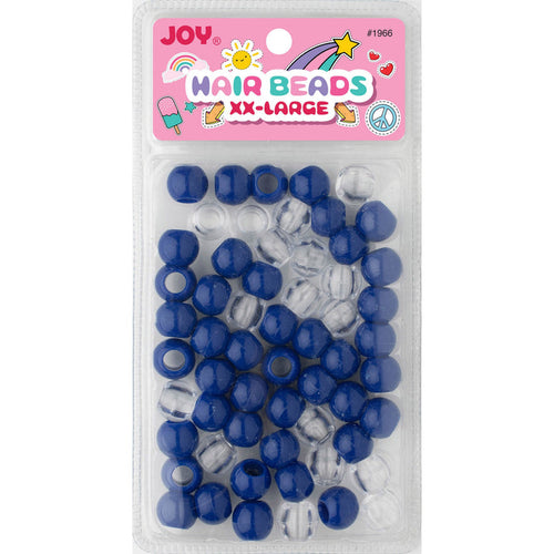 Joy Round Hair Beads XX-Large, 60 Count, Navy