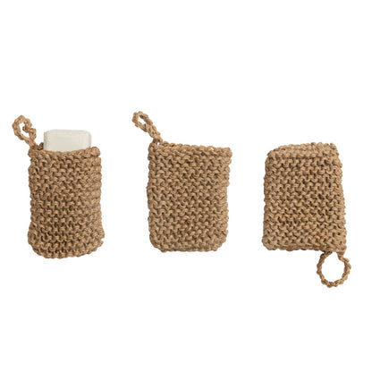 Jute Crocheted Body Scrubber/Soap Holder