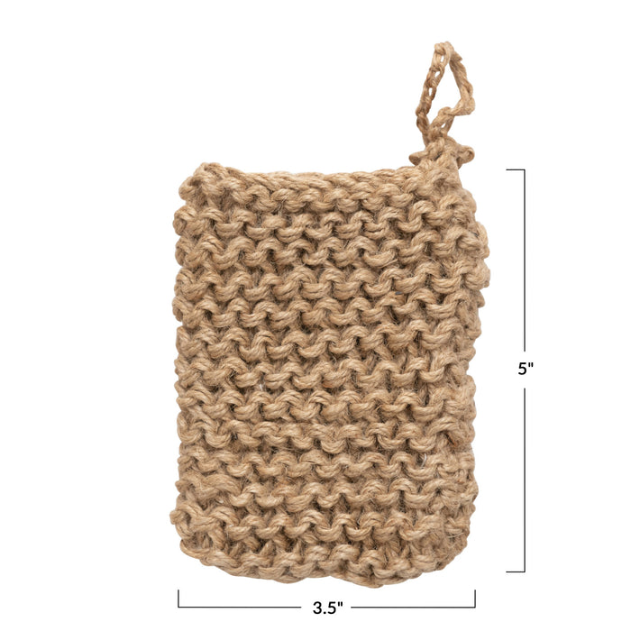 Jute Crocheted Body Scrubber/Soap Holder
