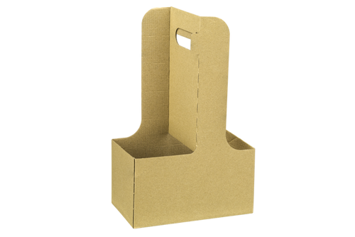 Karat Earth 2-Cup Paperboard Carrier | Kraft
