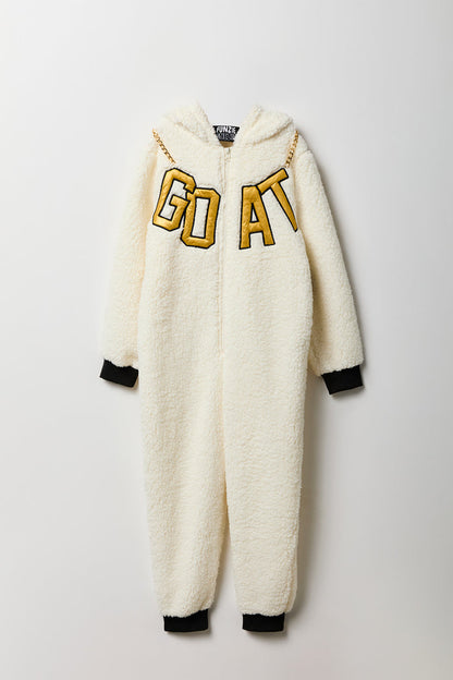 Kids 3D Goat Sherpa Onesie