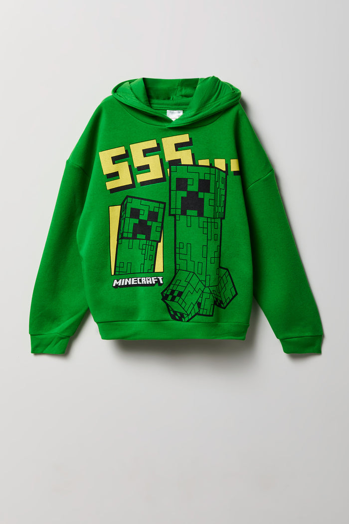 Kids Minecraft Graphic Fleece Hoodie