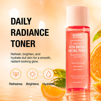 Kiss Pure Glow Vita Bright Facial Toner 4.06oz/ 120ml