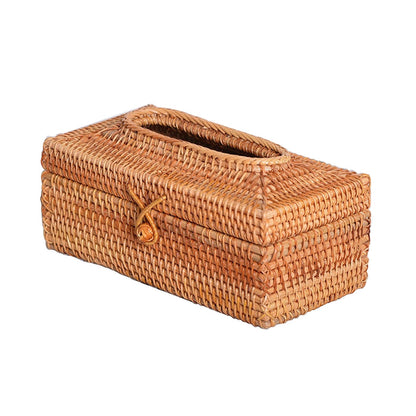 Large Thin Rattan Tissue Box Holder