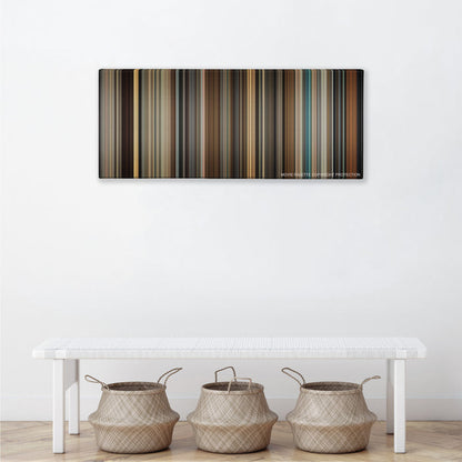 Legend color palette canvas above a white bench with three woven baskets
