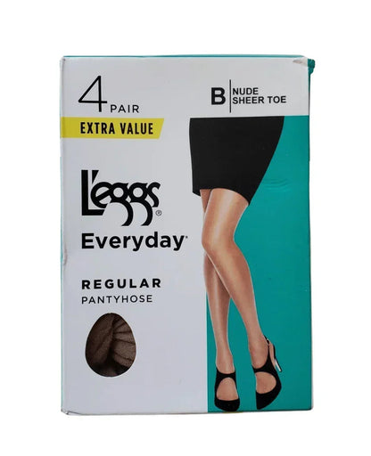 L'eggs Everyday Regular Pantyhose , 4-Pairs Nude 1 B - Happy Bargain Bin